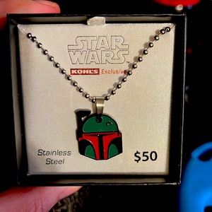 Disney Star Wars necklace Boba Fett Stainless Steel Kohl’s Exclusive